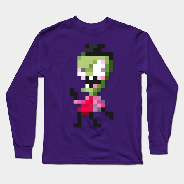 Zim low-res pixelart Long Sleeve T-Shirt by JinnPixel